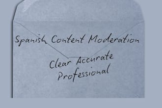 professional spanish content moderation and review