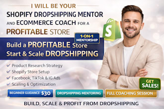 shopify dropshipping mentor ecommerce coach profitable dropshipping website