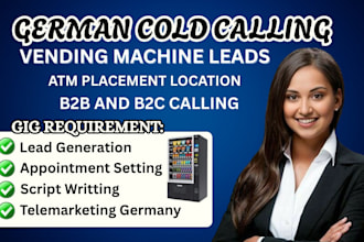 do german cold calling for vending machine location lead generation