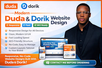 design or redesign duda or dorik website, duda or dorik website SEO,