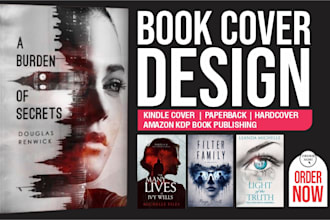 do book cover design, ebook cover design, kdp book cover, kindle cover design