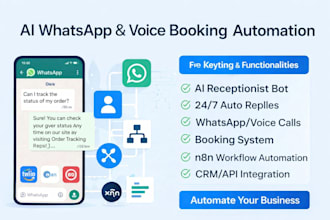 do ai whatsapp receptionist agent twilio ai voice booking n8n automation clawbot