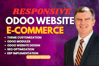 design redesign odoo website, erp, ecommerce store with pro customization