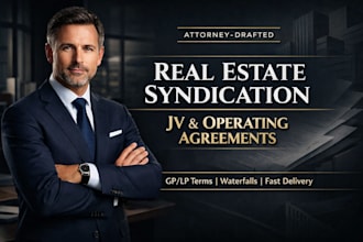 draft a real estate syndication joint venture and operating agreement