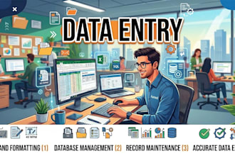 do fast data entry and manual typing in google sheets for 3 dollars