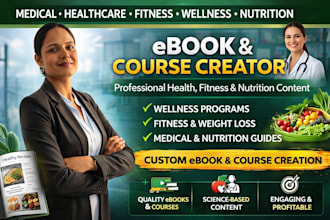 create medical health care fitness and wellness  nutrition ebook course creation