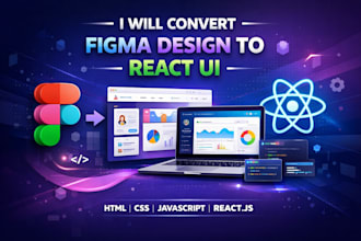 convert figma designs or build custom responsive UI for your web app