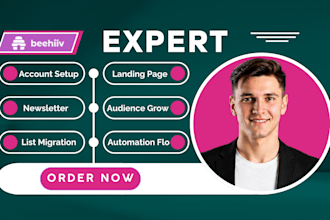 setup beehiiv newsletter create beehive website landing page do substack growth