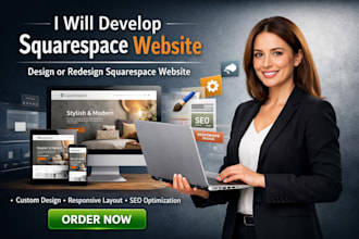 develop squarespace website design or redesign squarespace website
