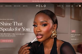 design private label cosmetics shopify store beauty store cosmetics website