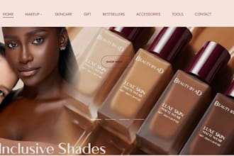 design cosmetics shopify store makeup lipstick store cosmetics beauty website