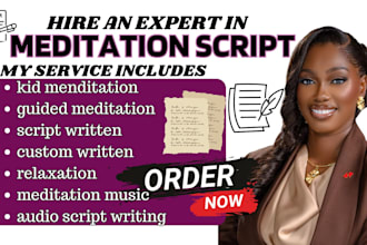 write guided meditation scripts for sleep, relaxation, and mindfulness