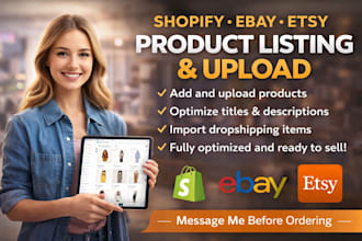do shopify ebay product listing, product upload add product etsy dropshipping