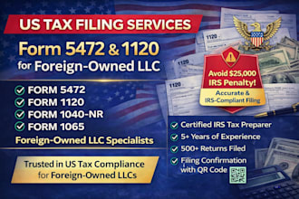prepare and efile US tax return, ein, irs tax form 1040, 1120s 1040nr, 1065 5472