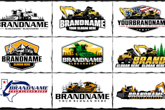 create logo for heavy equipment and trucking etc