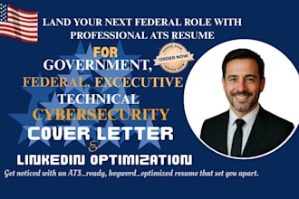 create ats federal resume for usajobs, executive, fast delivery
