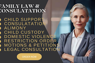 give legal advice on family law, divorce and child custody