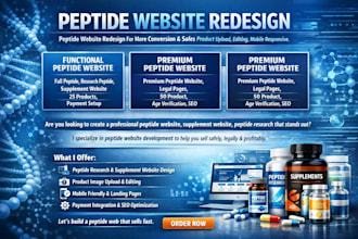build peptide website supplement website peptide research website