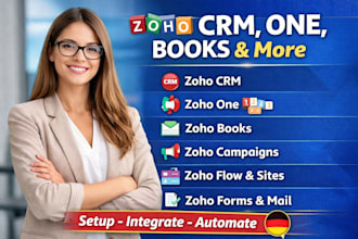do zoho crm, zoho one, zoho books, zoho campaign, zoho flow, site, form and mail