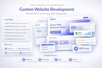 create a modern and professional fullstack website