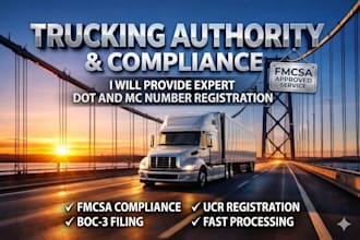 provide expert dot and mc number registration for trucking compliance