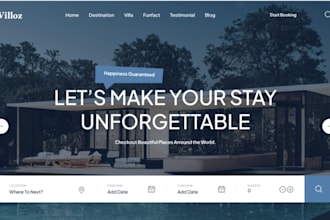 build wix villa rental website property development construction company website