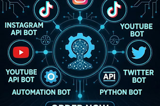 develop youtube bot, tiktok bot, social media bot, twitter x bot, instagram bot
