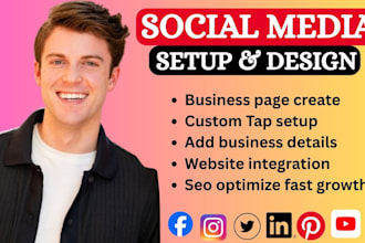 social media manager page setup general assistance paid social media management