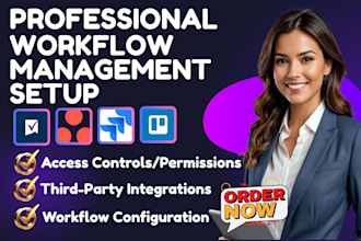 setup workflow management trello asana basecamp jira connecteam smartsheet