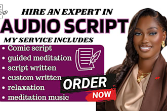 l create engaging audio scripts for podcasts and voice overs