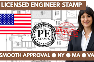 licensed engineer architect stamp for new york massachusetts virginia pe stamp