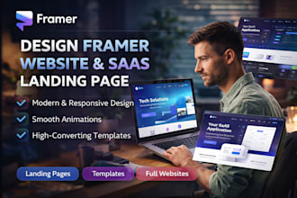 design framer website framer landing page template animation saas website design