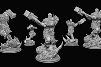 do 3d character modeling 3d character design 3d creature model for 3d printing