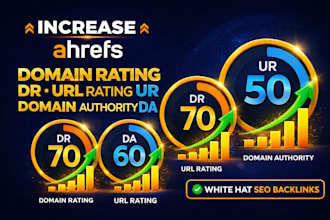 increase ahref domain rating dr, ahref url rating ur, moz domain authority da