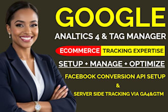 setup meta pixel, facebook pixel, ga4,GTM, tiktok pixel,API, google ads tracking