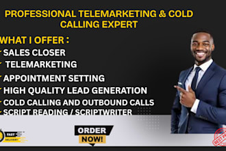 be your sales representative,sales closer, b2b  telemarketing