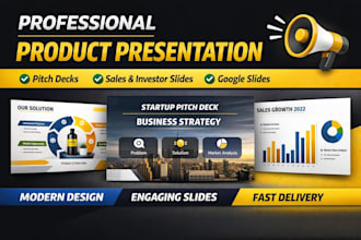 design high converting product presentation pitch deck powerpoint slides