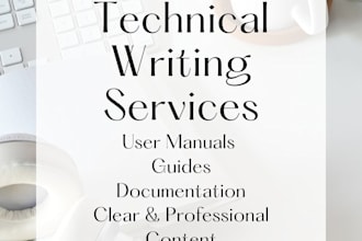 write professional technical documentation and user manuals