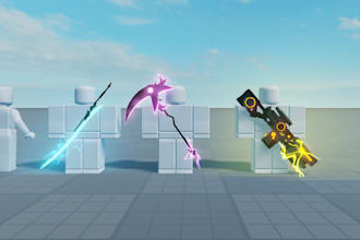 create roblox weapon models guns, swords and low poly game asset