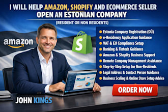 help amazon shopify e commerce sellers open estonia eu company