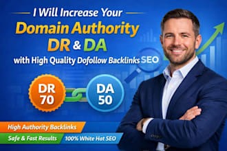 increase your domain authority DR and da with high quality dofollow backlinks