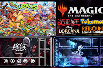 design custom tcg playmat, mtg, yugioh, pokemon lorcana, riftbound, one piece