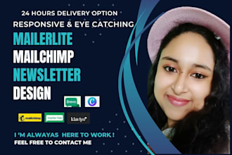 design custom mailchimp klaviyo mailerlite newsletter and email flows