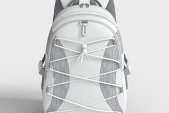 create photorealistic 3d bag, backpack modeling high quality product rendering