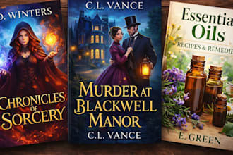 design book cover redesign rejected kdp cover memoir fantasy sci fi mystery