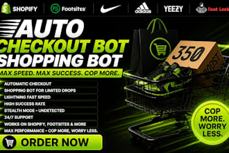 custom auto checkout bot, shopping bot, buying bot, purchase bot pokeman bot fix
