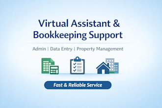 be your virtual assistant for bookkeeping and admin tasks