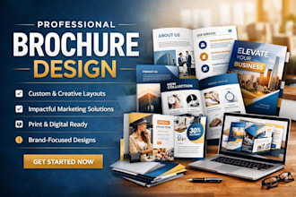design professional business brochure, trifold brochure design