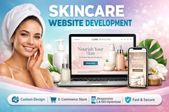 design and develop a skincare, beauty, or cosmetics store website