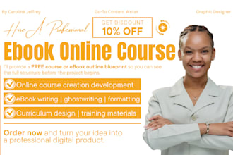 create ebook online course, curriculum training content, online course creation